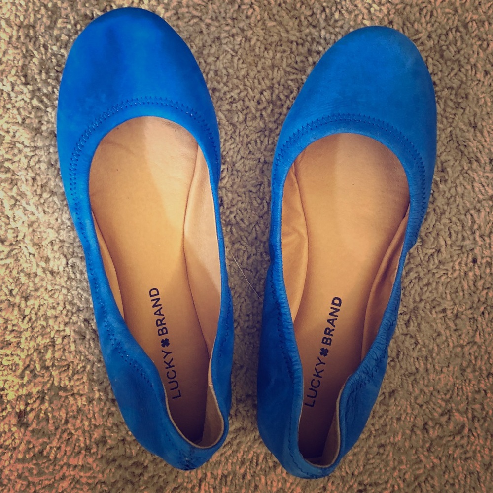 NWOT lucky brand royal blue ballet flats